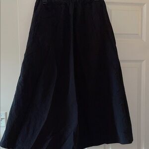 MELLODAY Classic Black Midi Skirt